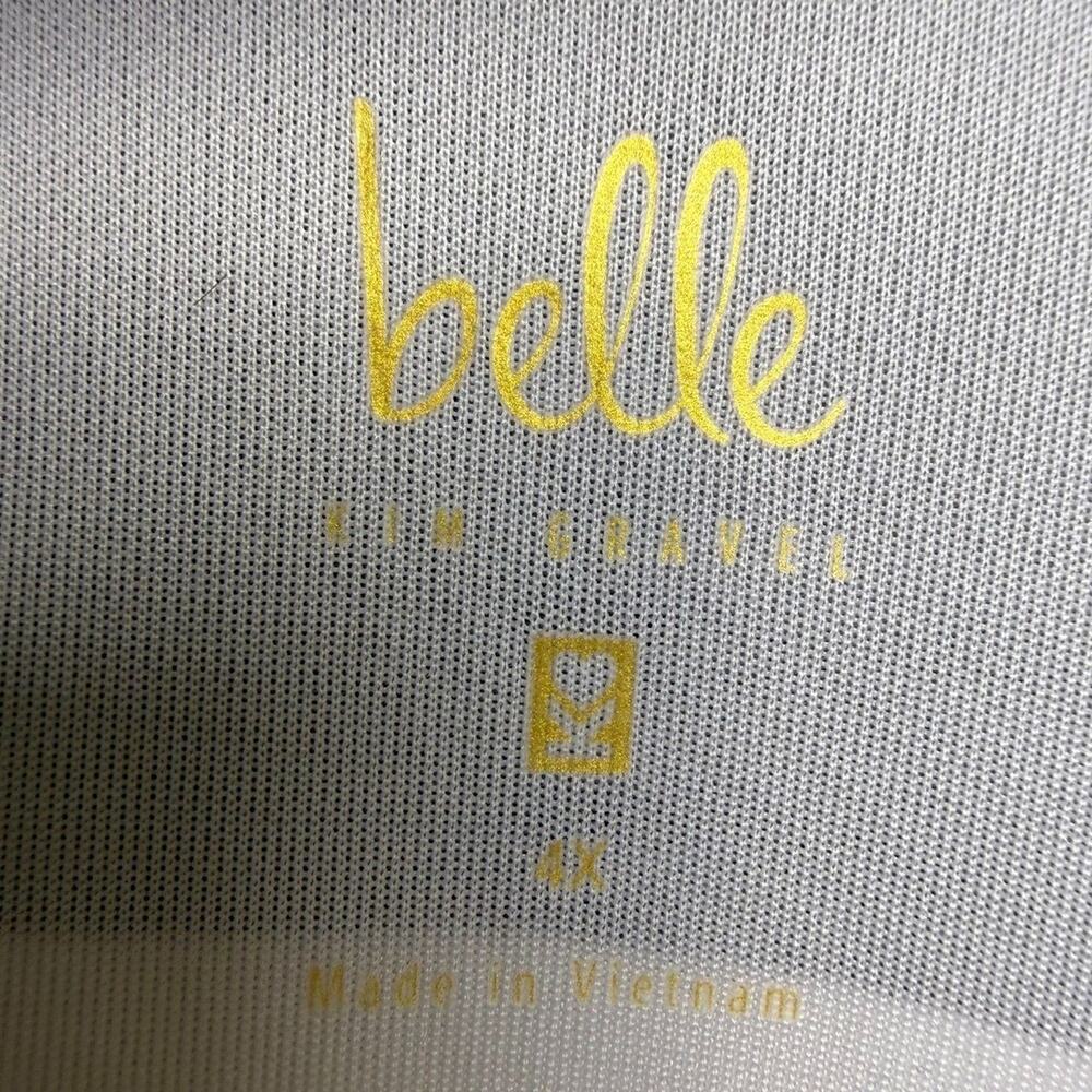 Belle by Kim Gravel ScubaLuxe Half Zip Tunic Blue White Stripe Womens 4X NWOT - Picture 3 of 9